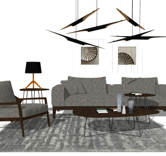 精品客厅设计家具模型 (73)